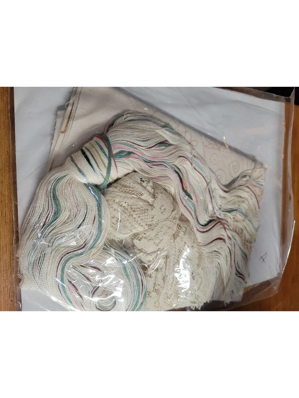 Something Special Candlewicking Roses on Lace Pillow Kit